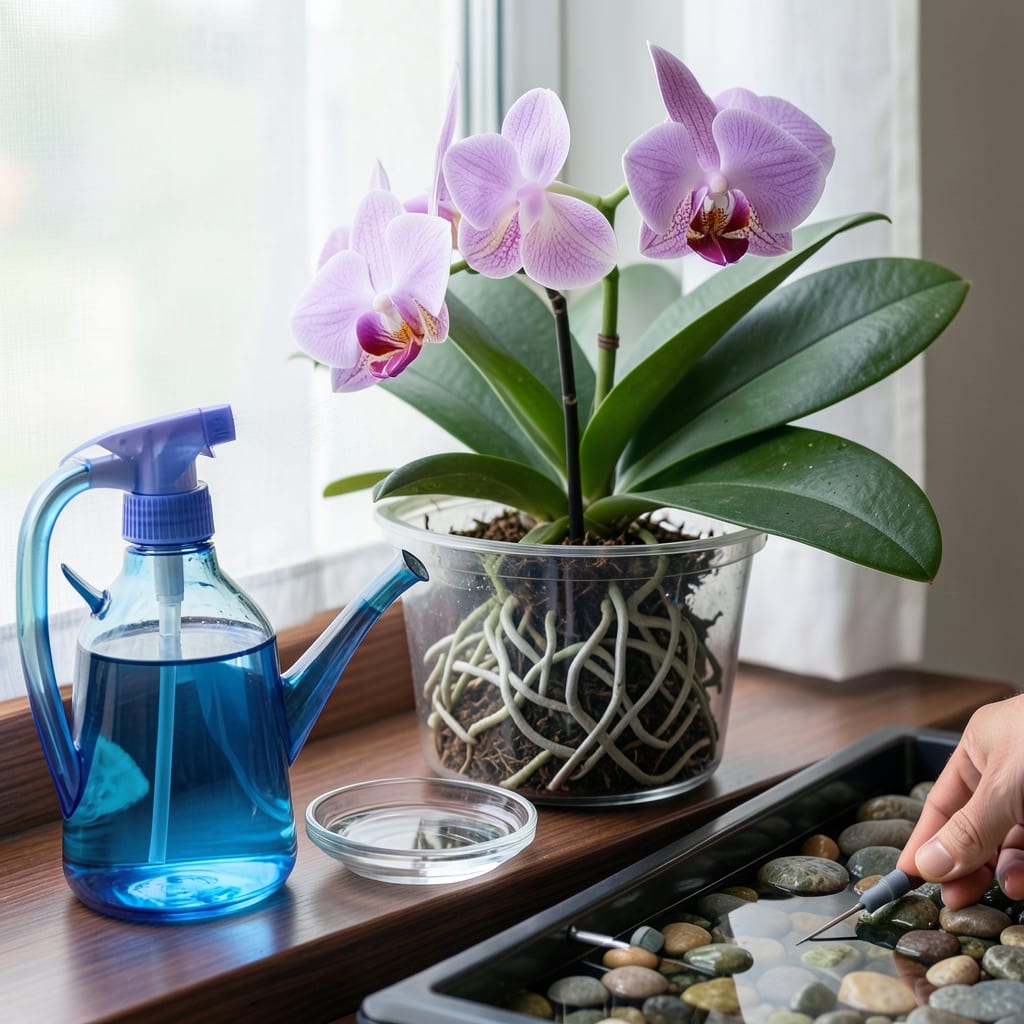 How Often to Water Orchids in a Dry Environment: Adjust Frequency by Leaf Color and Season