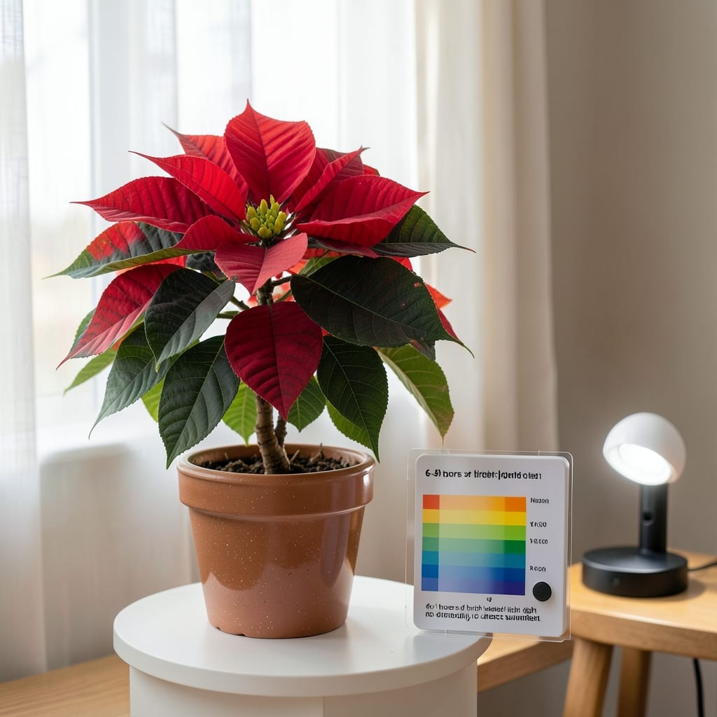 How Much Light Does a Poinsettia Plant Need: Bright Indirect Sunlight Secrets for Holiday Color